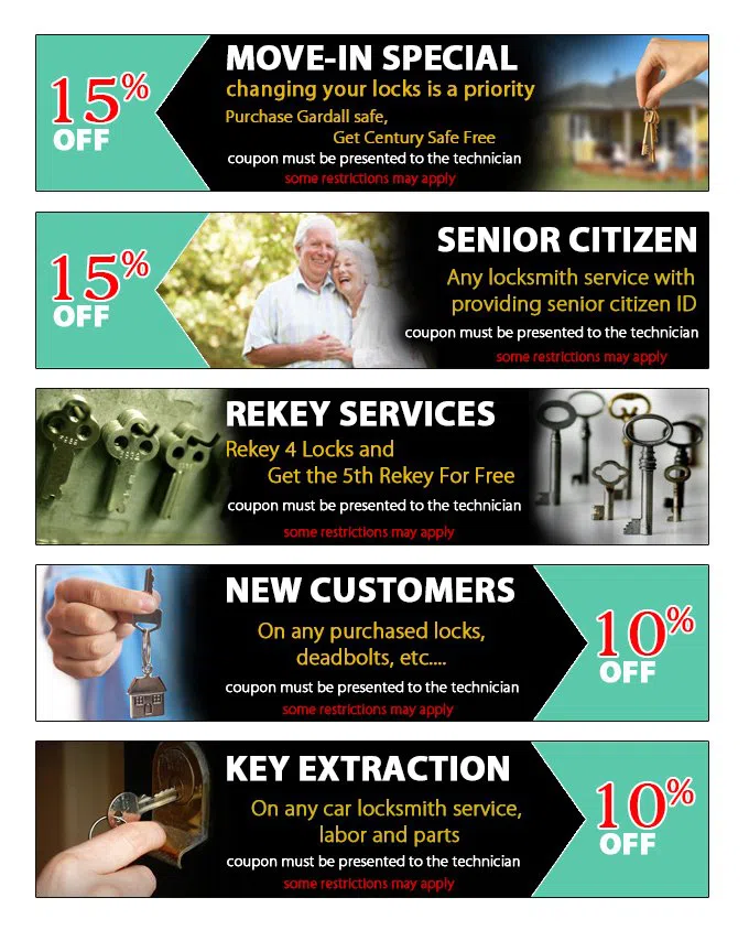 Fountain Valley Locksmith Service Fountain Valley, CA 714-548-3100 - coupon23-set-five